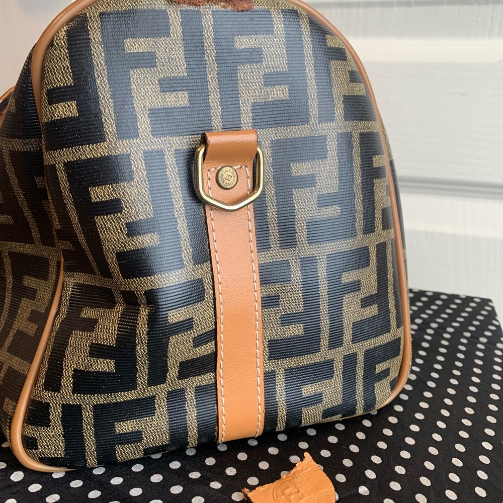 Vintage FENDI Roma 1925 zucca Boston  speedy Bag ‘70 ❤️ - Picture 12 of 16